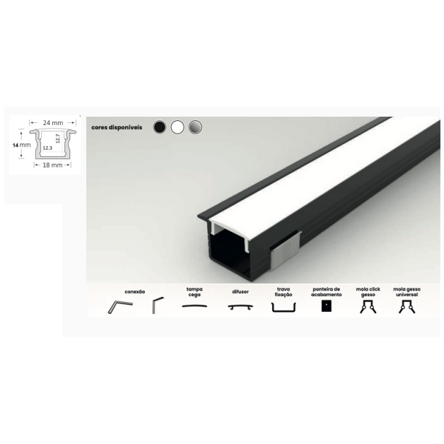 Perfil Linear Embutir Ranger