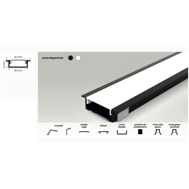 Perfil Linear Embutir Wangler