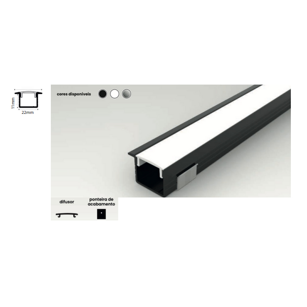 Perfil Linear Sobrepor Marcenaria Hunther S