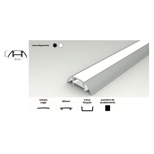 Perfil Linear Sobrepor Marcenaria Space