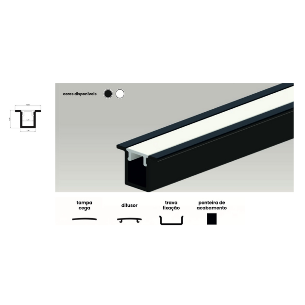 Perfil Linear Sobrepor Marcenaria Wood S
