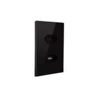 Placa com 1 USB + Tomada Glass - 4x2